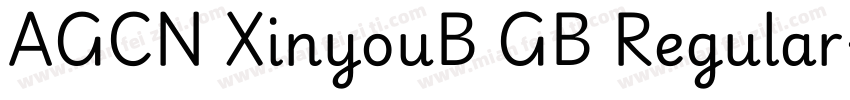 AGCN XinyouB GB Regular字体转换